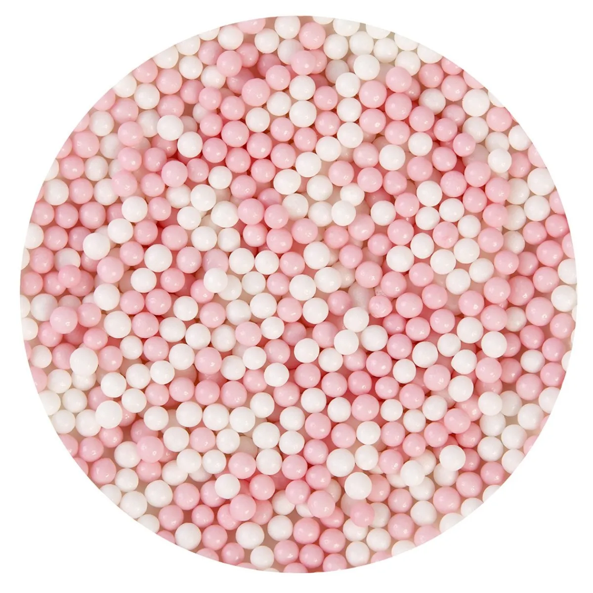 BrandNewCake Zachte Parels Roze/Wit 500gr. Hot