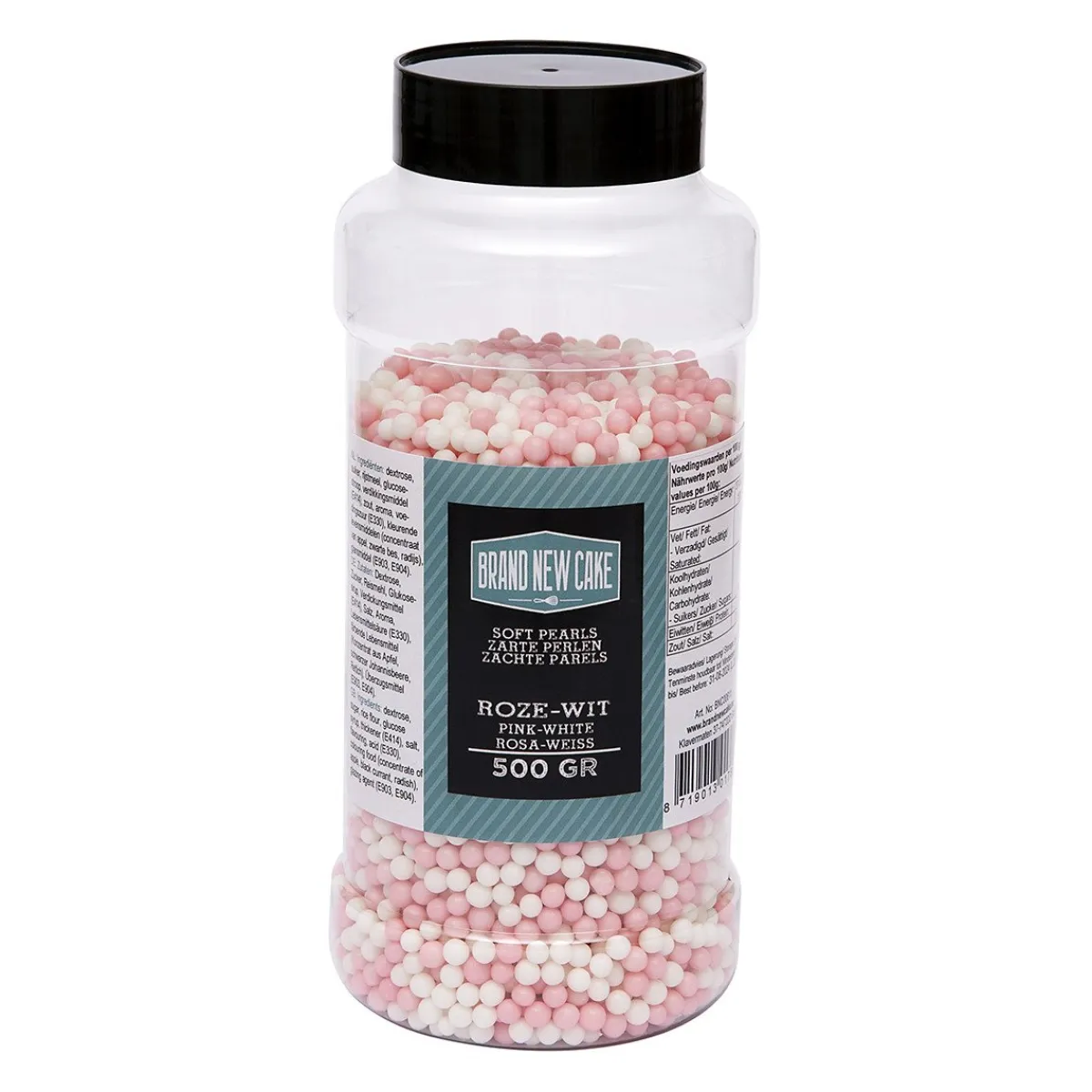 BrandNewCake Zachte Parels Roze/Wit 500gr. Hot