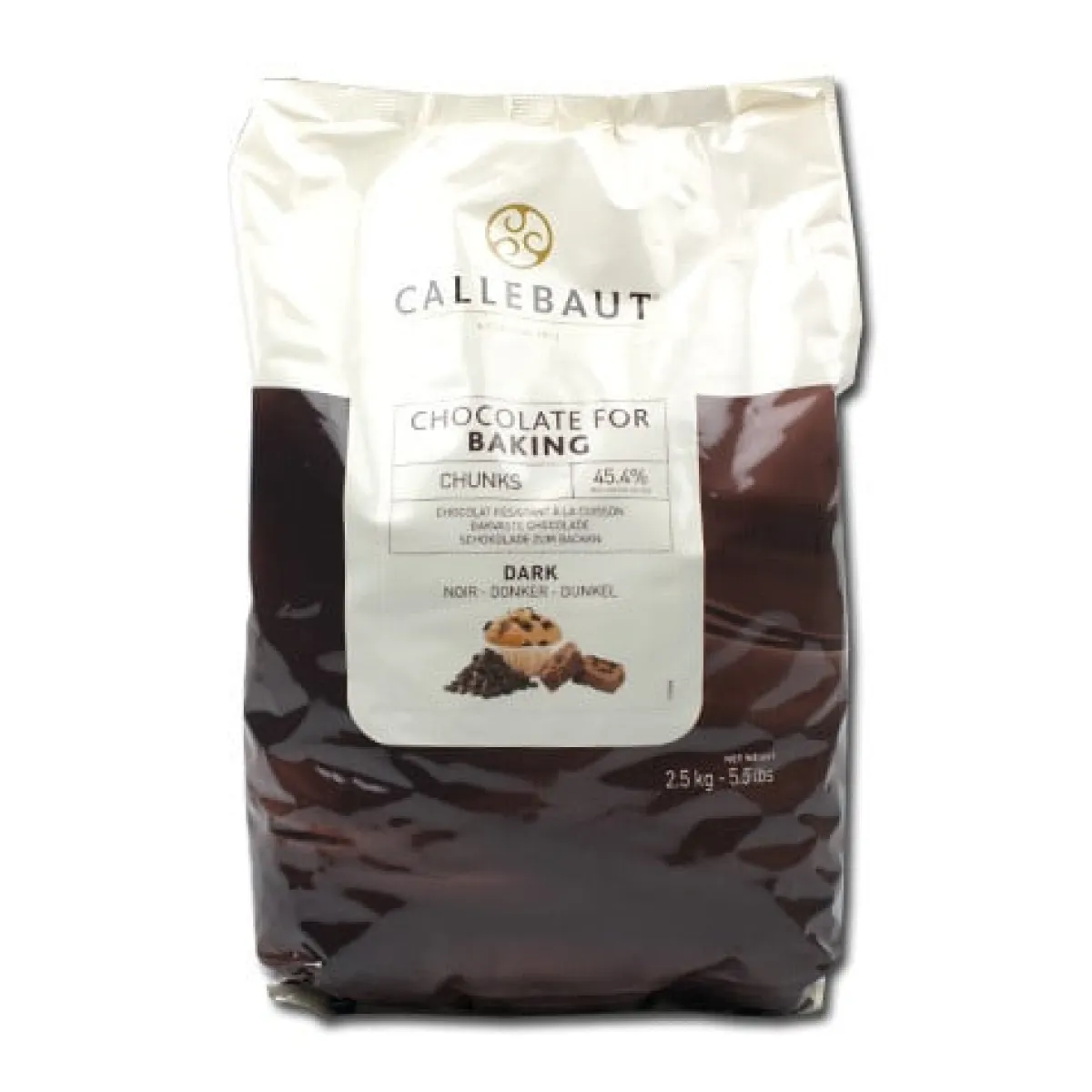 Callebaut Bakvaste chocolade Chunks Puur 2,5 kg. Sale