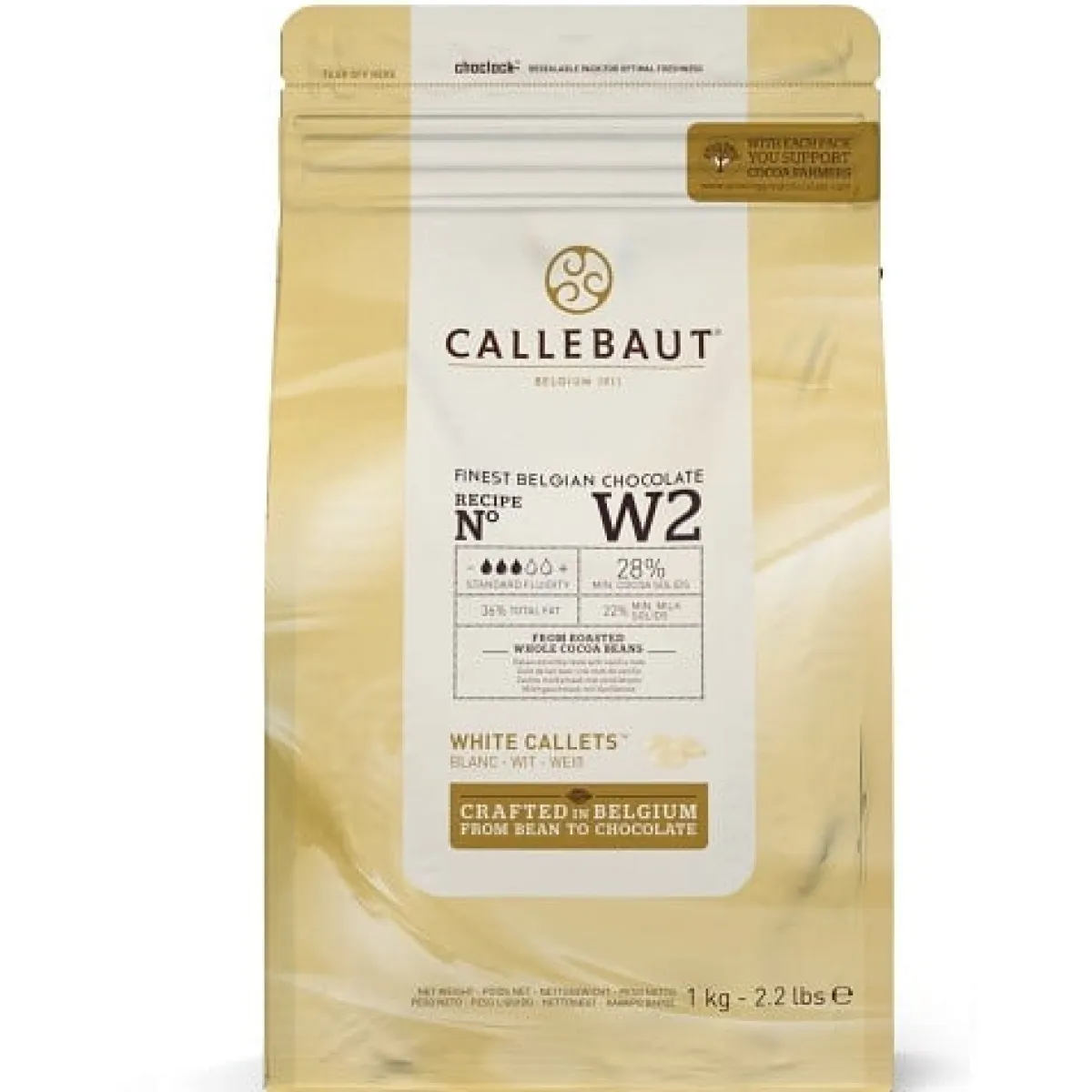 Callebaut Chocolade Callets Wit (W2) 1kg