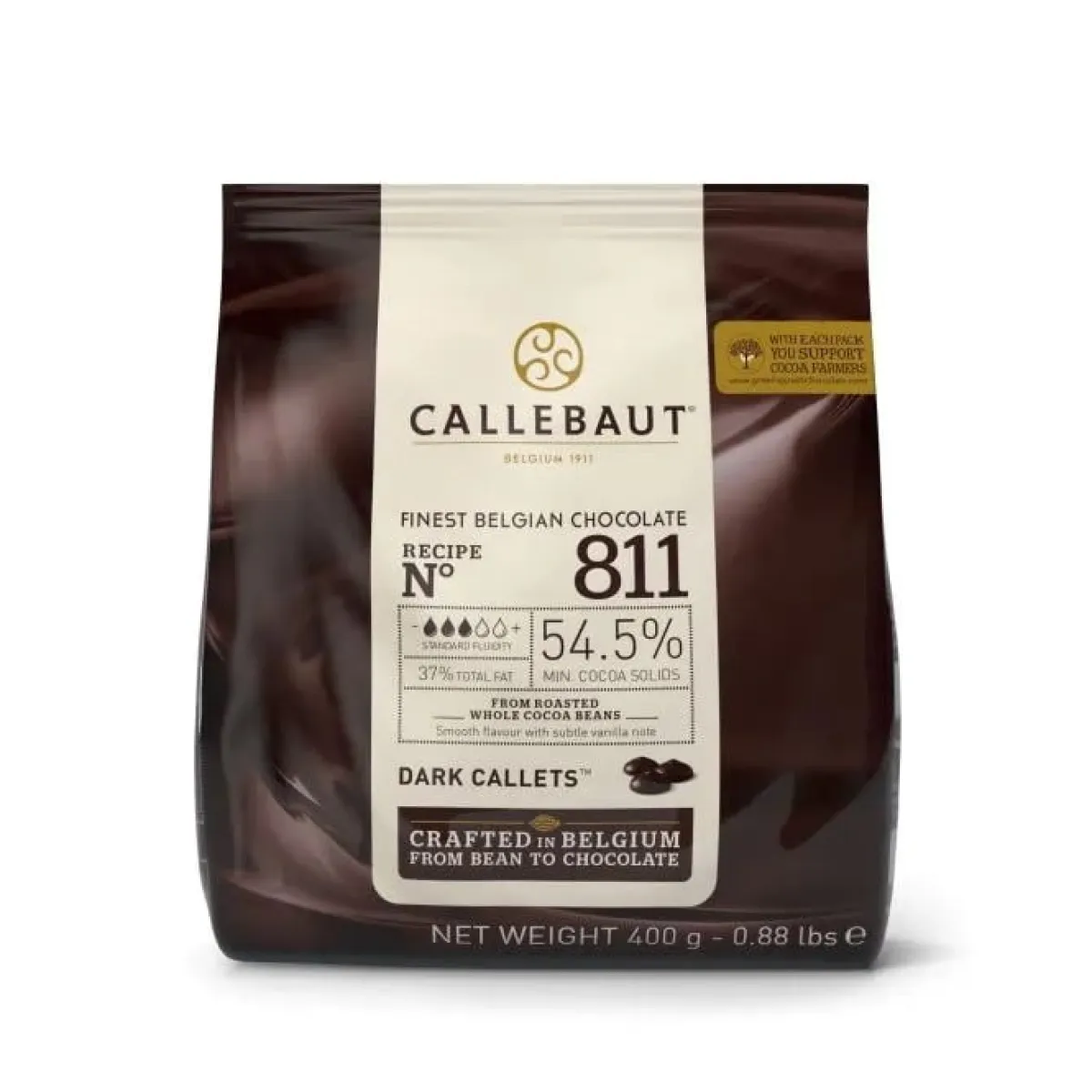 Callebaut Chocolade Callets Puur (811) 400g Hot