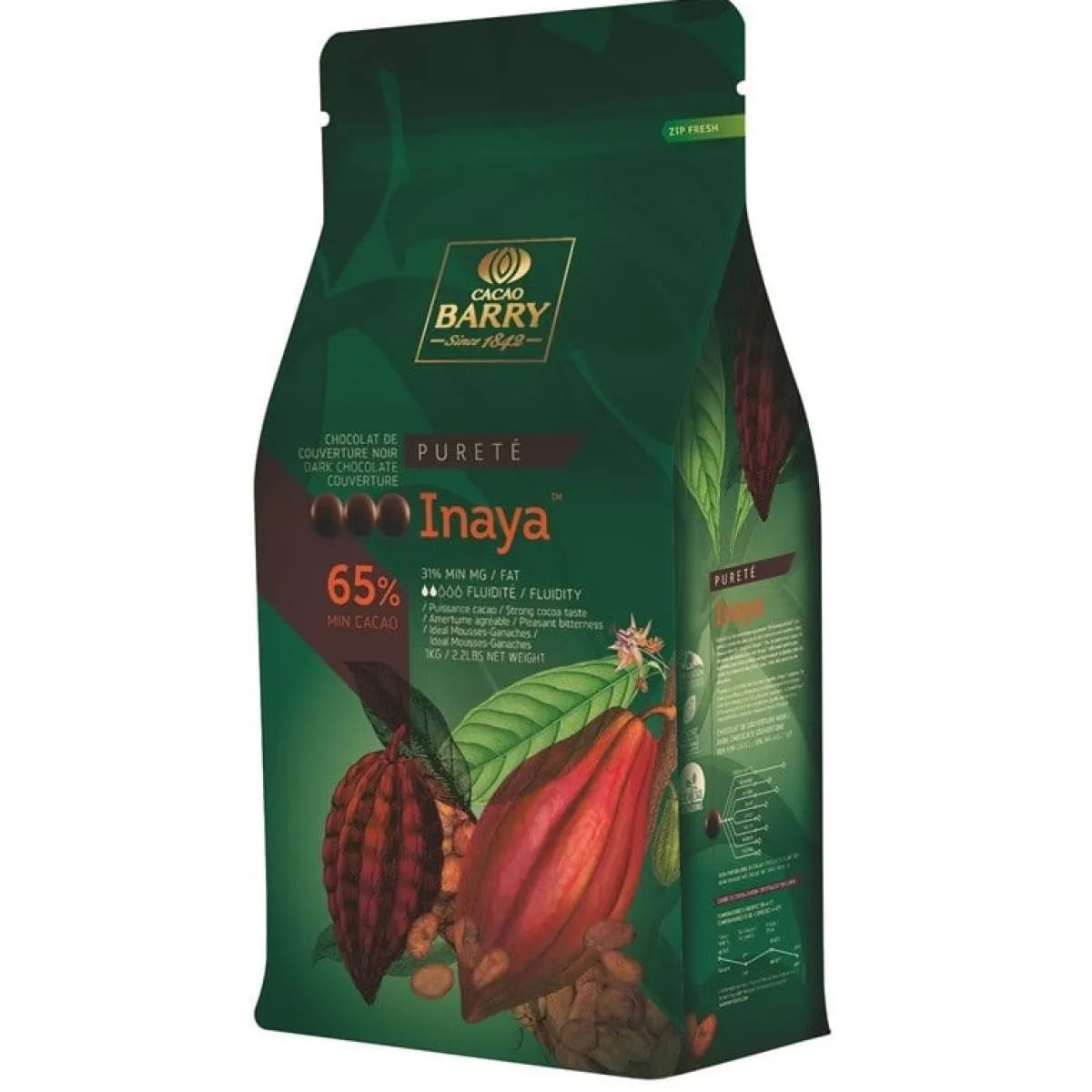 Callebaut Chocolade Callets Puur Inaya (65%) 1kg Outlet