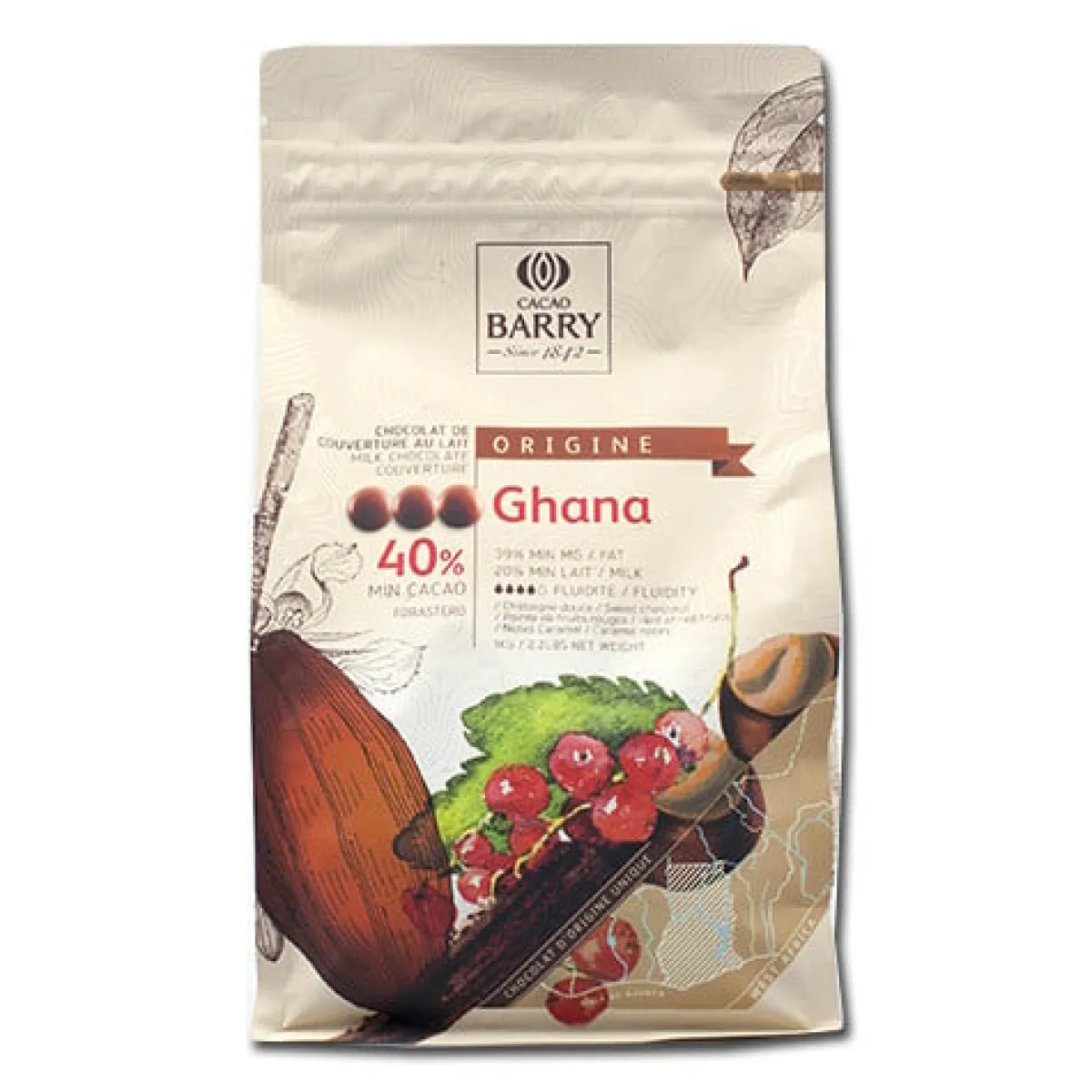 Callebaut Chocolade Callets Melk Ghana (40%) 1kg Clearance