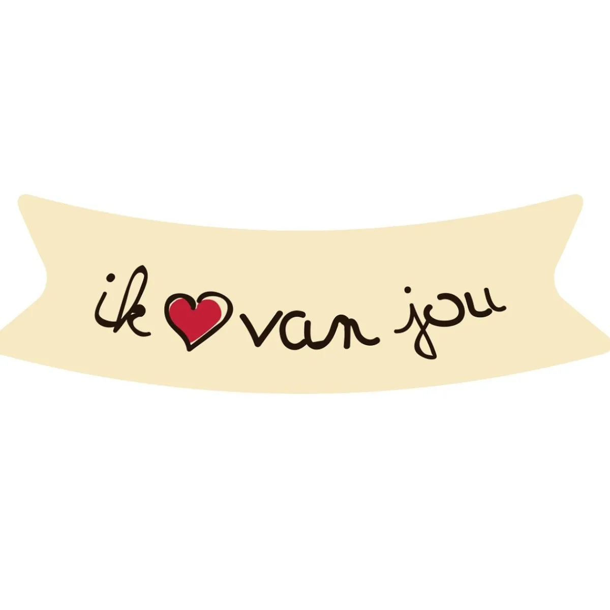 Callebaut Chocoladedecoratie Ik hou van jou 264st. Discount