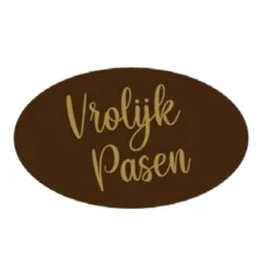 Callebaut Chocoladedecoratie Vrolijk Pasen Ovaal 224st. Clearance