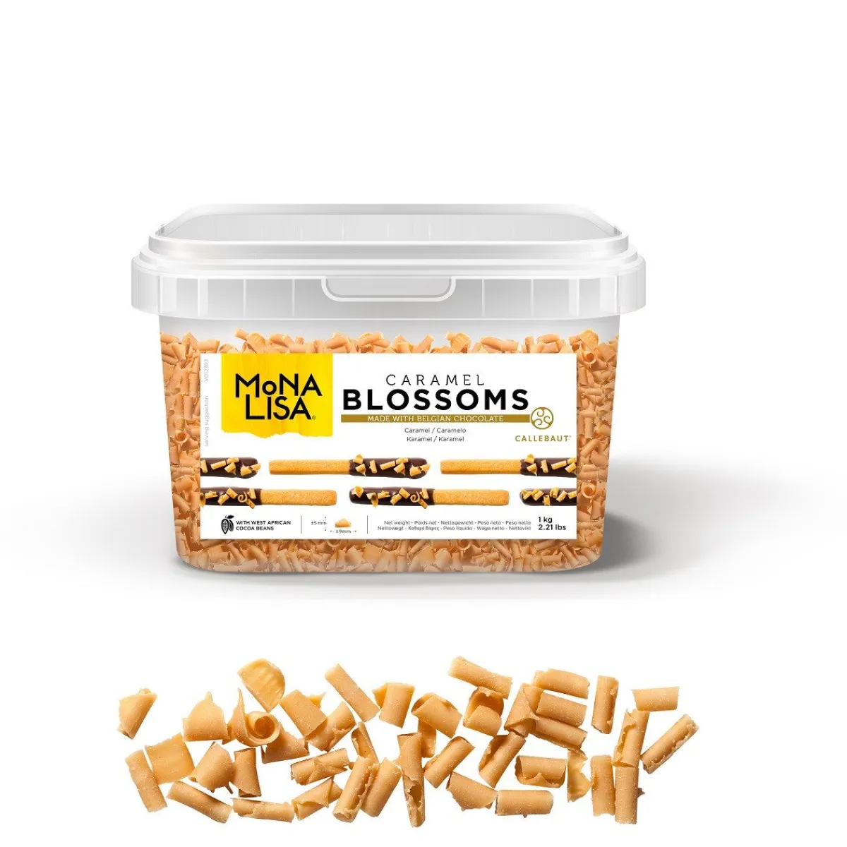 Callebaut Chocoladekrullen klein Caramel 1kg New