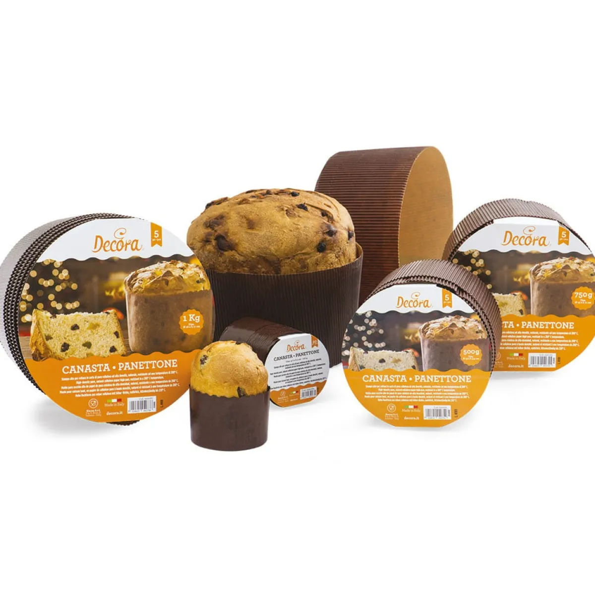 Decora Canasta/Panettone Bakvorm Ø13x9,5(h) cm 5 stuks Clearance
