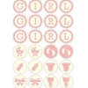 Overig Chocoladedecoratie Baby Girl Ø3cm 96st. New