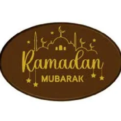 Overig Chocoladedecoratie Ramadan Mubarak Ovaal 3,4x5,5cm 30st. Online