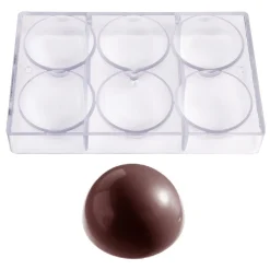 Chocolate World Chocolade Holvorm Halve Bol (6x) Ø80mm Best