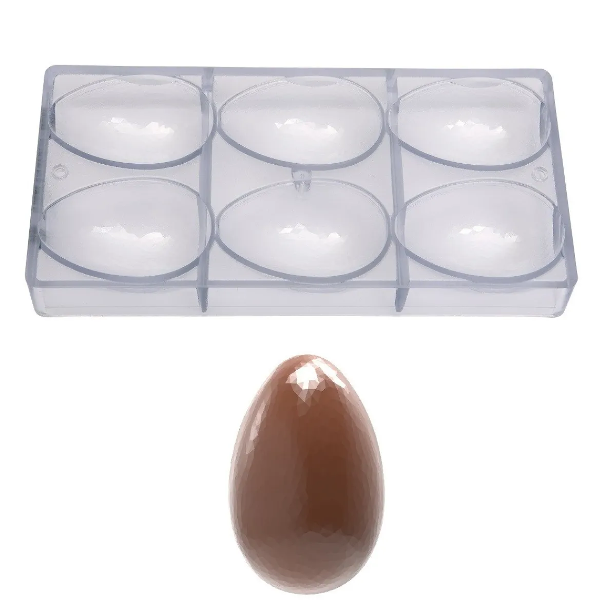 Chocolate World Chocolade Holvorm Ei Facet (6x) 86x56x30mm Best