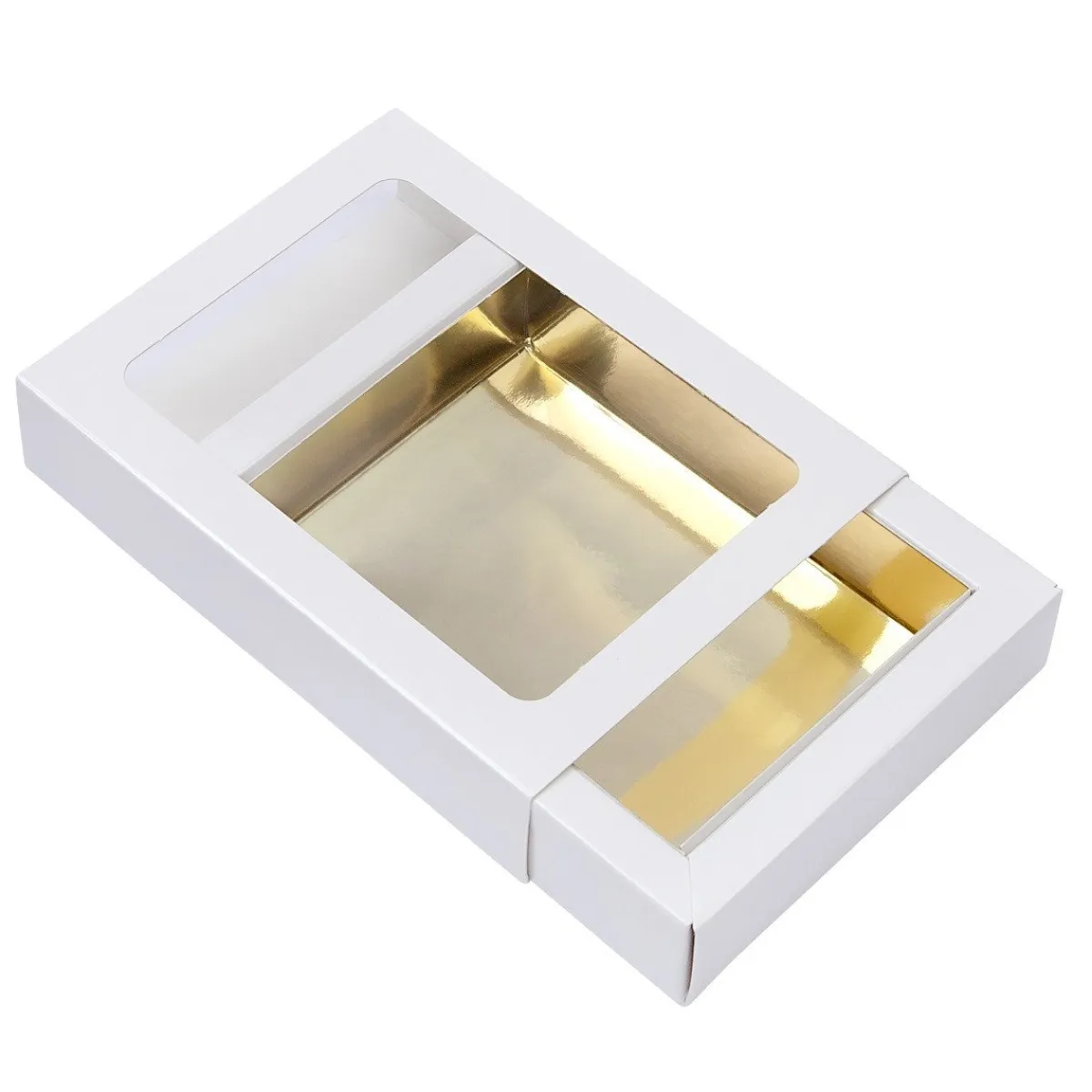 BrandNewCake Chocoladeletterdoos GK7 Wit / Goud 26st Sale