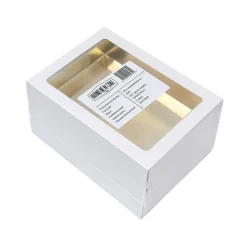 BrandNewCake Chocoladeletterdoos GK7 Wit / Goud 3st