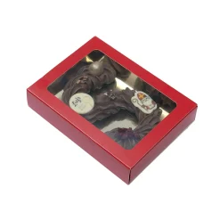 BrandNewCake Chocoladeletterdoos Klein GK1 Rood / Goud 3st Outlet