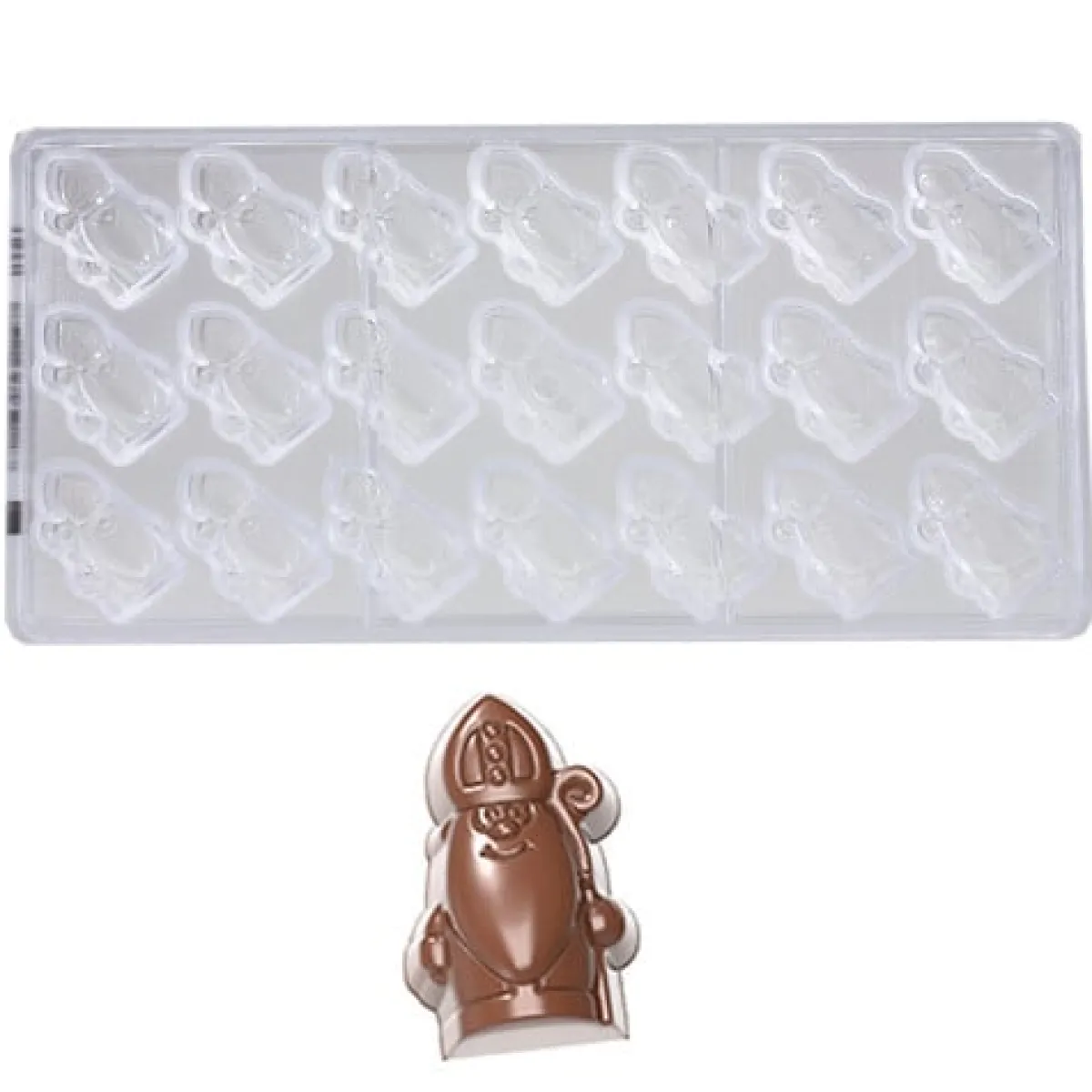 Chocolate World Chocolademal Sint Praline (21x) 40x25x18 mm New
