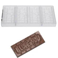Chocolate World Chocolademal Tablet I Love You (4x) 118x50mm Online
