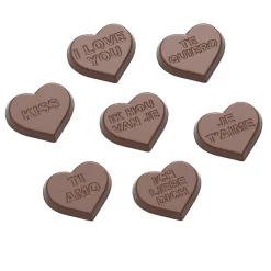 Chocolate World Chocolademal Hartjes Figuren (21x) 30x26x7mm Sale