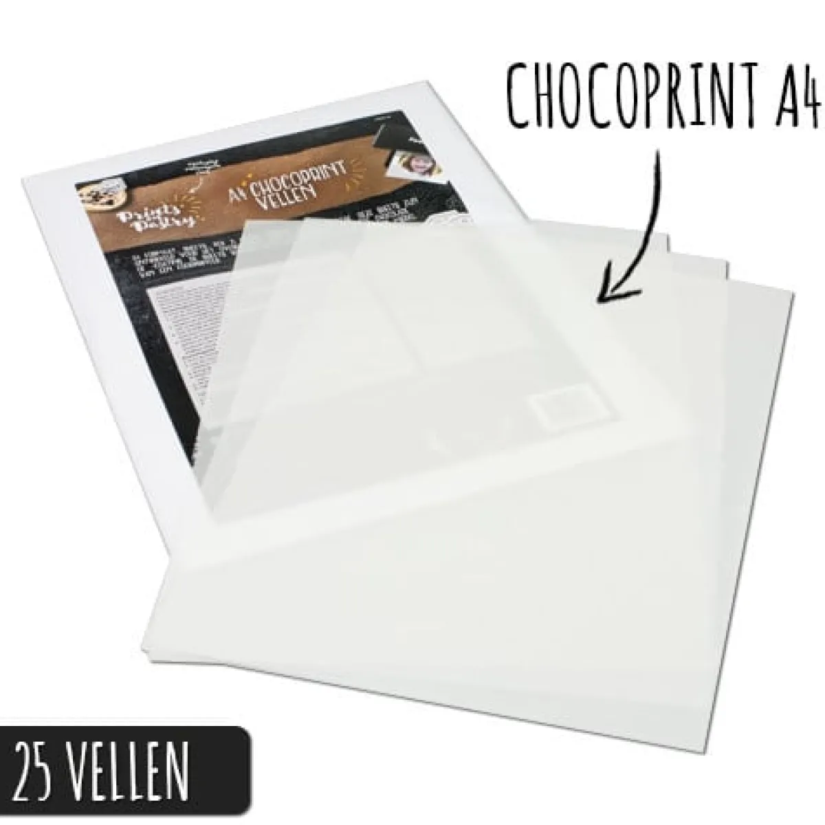 Prints on Pastry Chocoprint sheets A4-formaat (25 vellen) Outlet