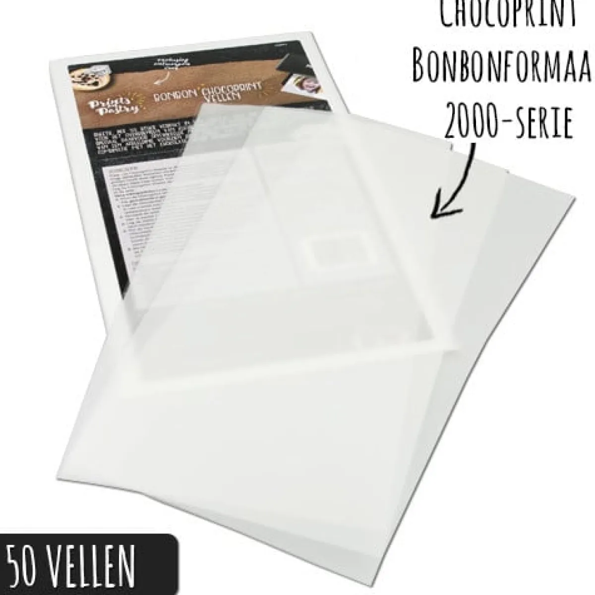 Prints on Pastry Chocoprint sheets Bonbon-formaat 2000-serie (50 vellen) Clearance