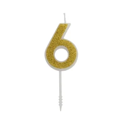 Overig Cijferkaars Goud Glitter #6 Hot