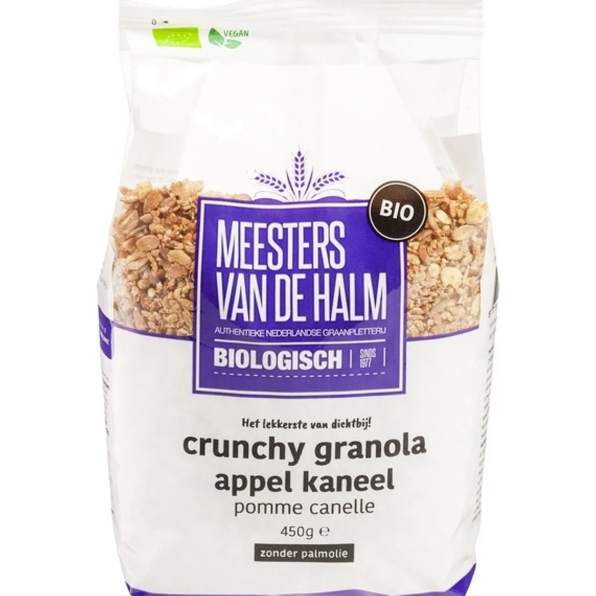 De Halm Crunchy Appel-Kaneel Biologisch 450g Clearance
