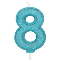 Culpitt Cijferkaars #8 Blauw met Glitter New