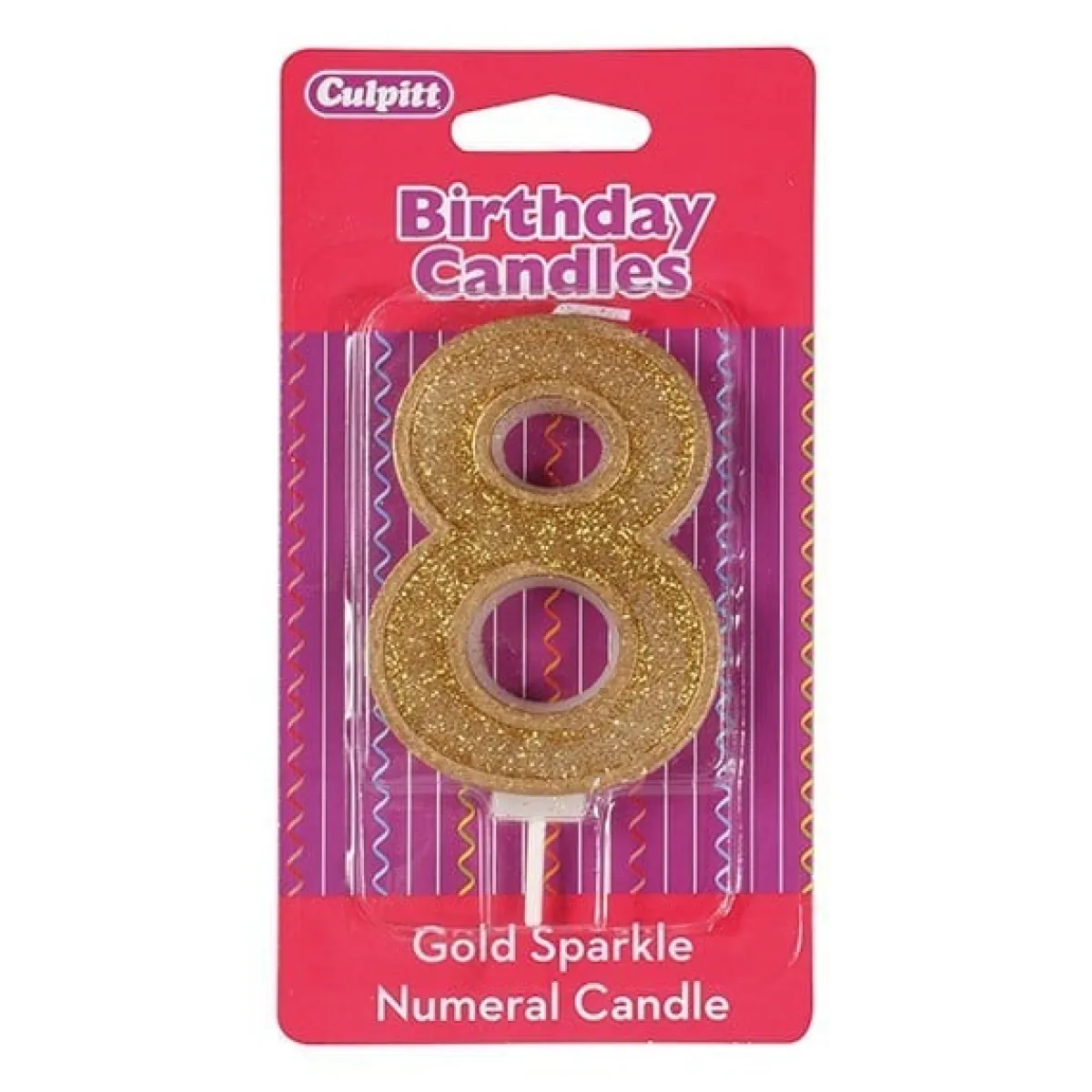 Culpitt Cijferkaars #8 Goud met Glitter Clearance
