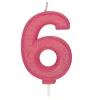 Culpitt Cijferkaars #6 Roze met Glitter Clearance