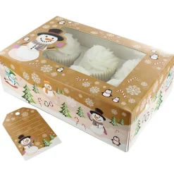 Culpitt Cupcake Doosje 6/12 Sneeuwpop (tray-venster) 20st. Outlet