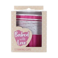 Culpitt Cupcake Vormpjes Donker Roze 50mm 12st. Outlet