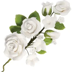 Culpitt Suikerbloem Witte Rozen 14,5cm Clearance