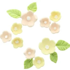 Culpitt Suikerdecoratie Bloemen en Bladeren Geel 16st. Best