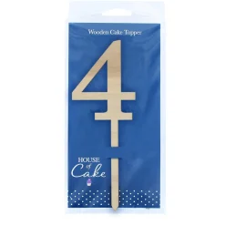 Culpitt Taarttopper Cijfer 4 Hout 63x183mm** Sale