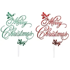 Culpitt Taarttopper Merry Chrismas Mistletoe 90mm 24st.** Discount
