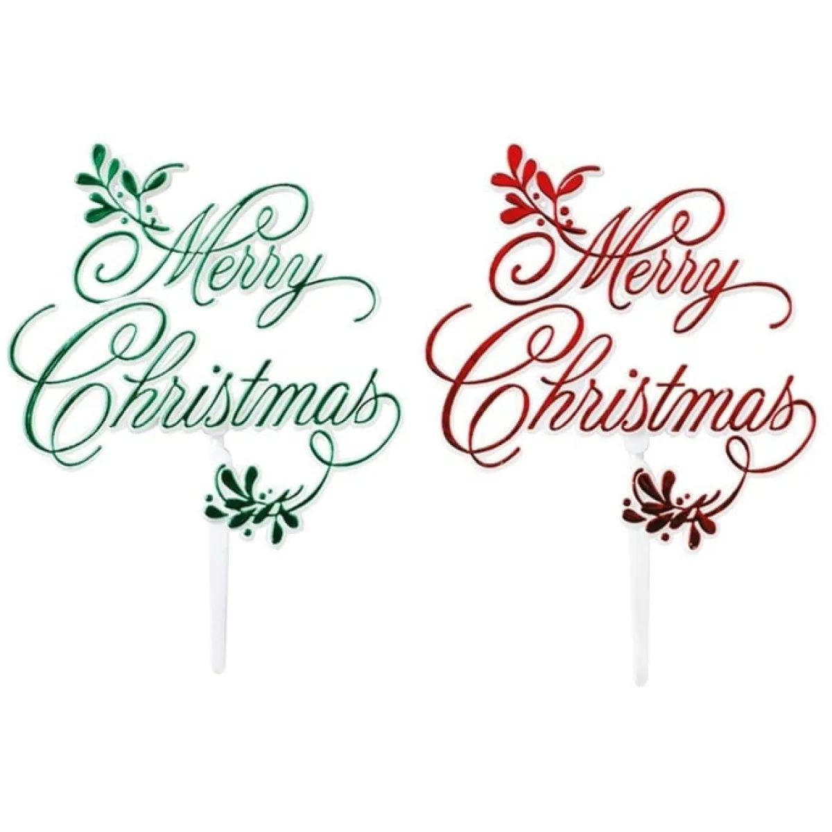Culpitt Taarttopper Merry Chrismas Mistletoe 90mm 24st.** Discount