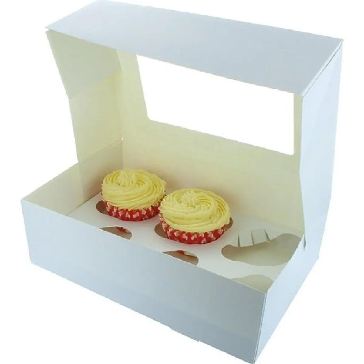 BrandNewCake Cupcake Doosje 6 / 12 MINI Wit (incl. tray-venster) 3st. Best