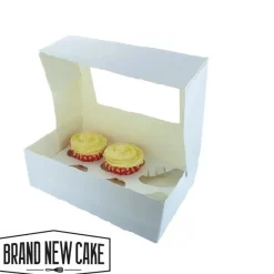 BrandNewCake Cupcake Doosje 6 / 12 MINI Wit (incl. tray-venster) 25st. Outlet