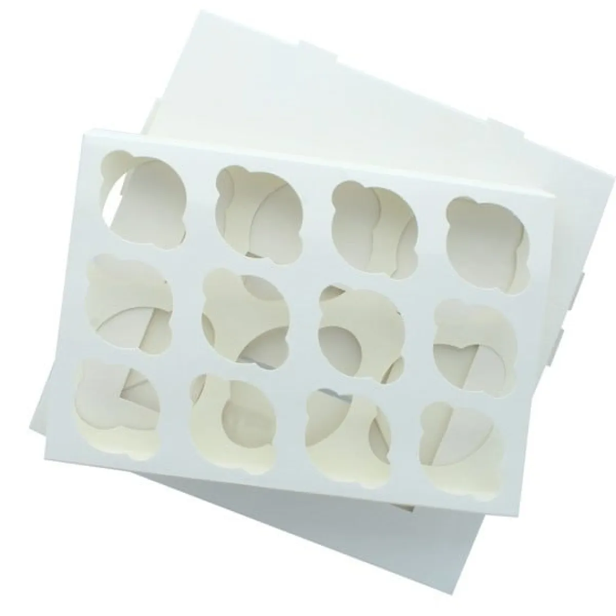 BrandNewCake Cupcake Doosje 6 / 12 MINI Wit (incl. tray-venster) 25st. Outlet