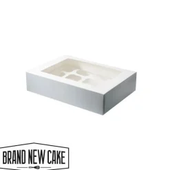BrandNewCake Cupcake Doosje 12 Wit (incl. tray met venster) 25st. Discount