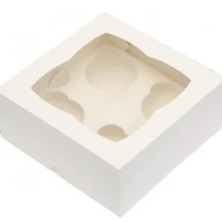 BrandNewCake Cupcake Doosje 4 Wit (incl. tray met venster) 3st. Online