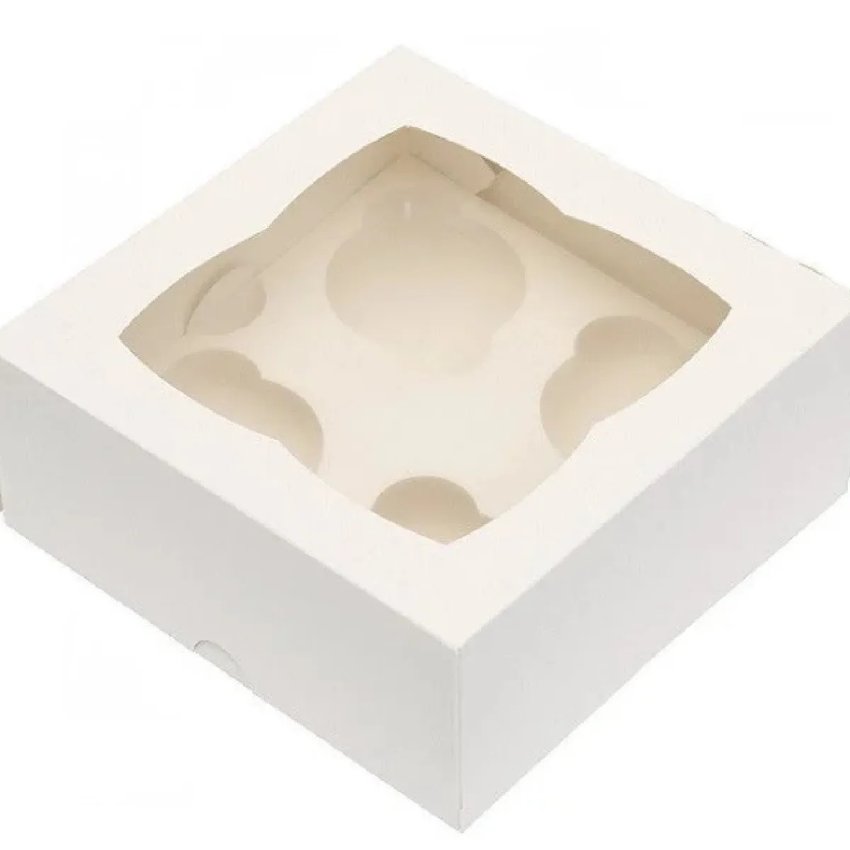 BrandNewCake Cupcake Doosje 4 Wit (incl. tray met venster) 3st. Online