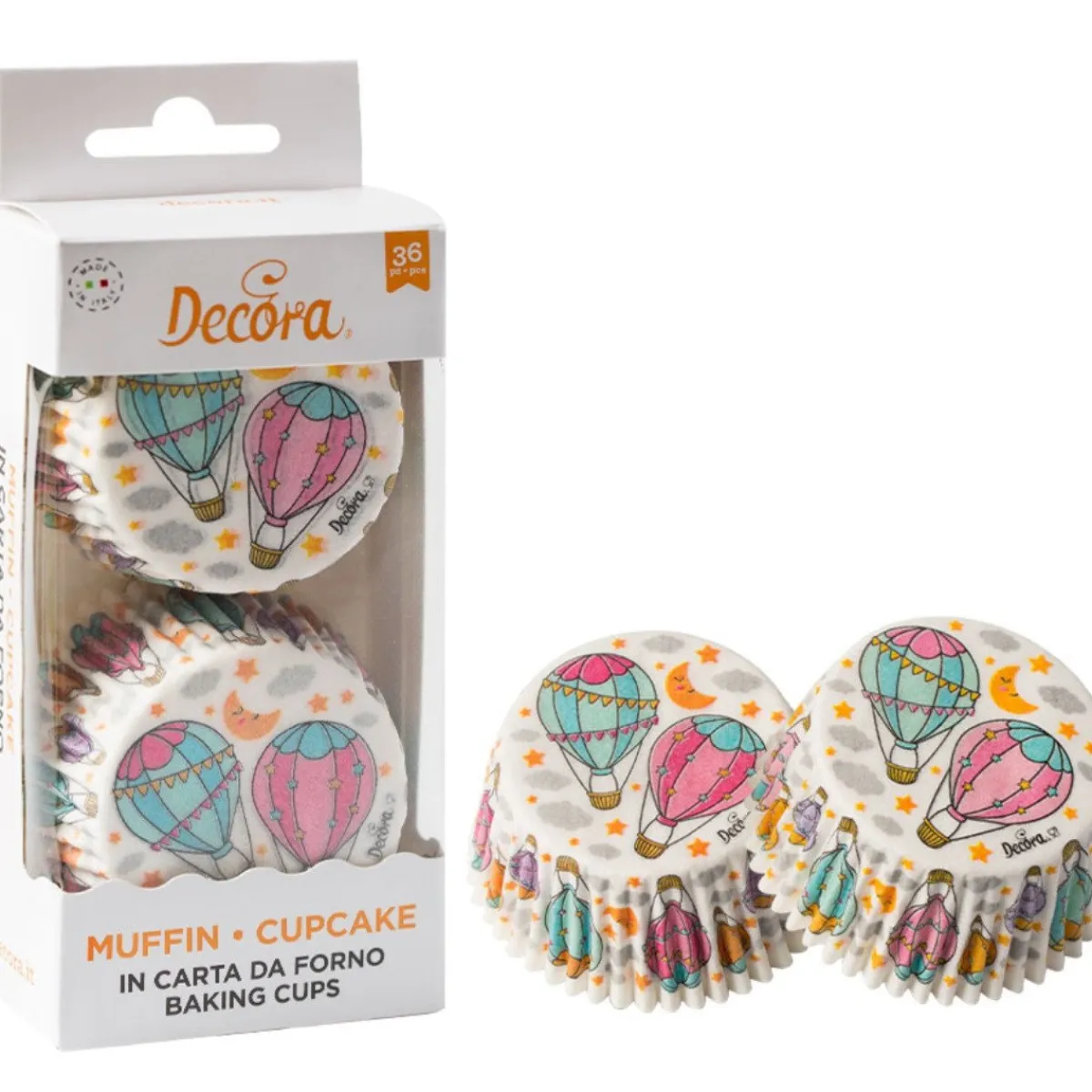 Decora Cupcake Vormpjes Ballon Ø50x32(h)mm 36 stuks Online