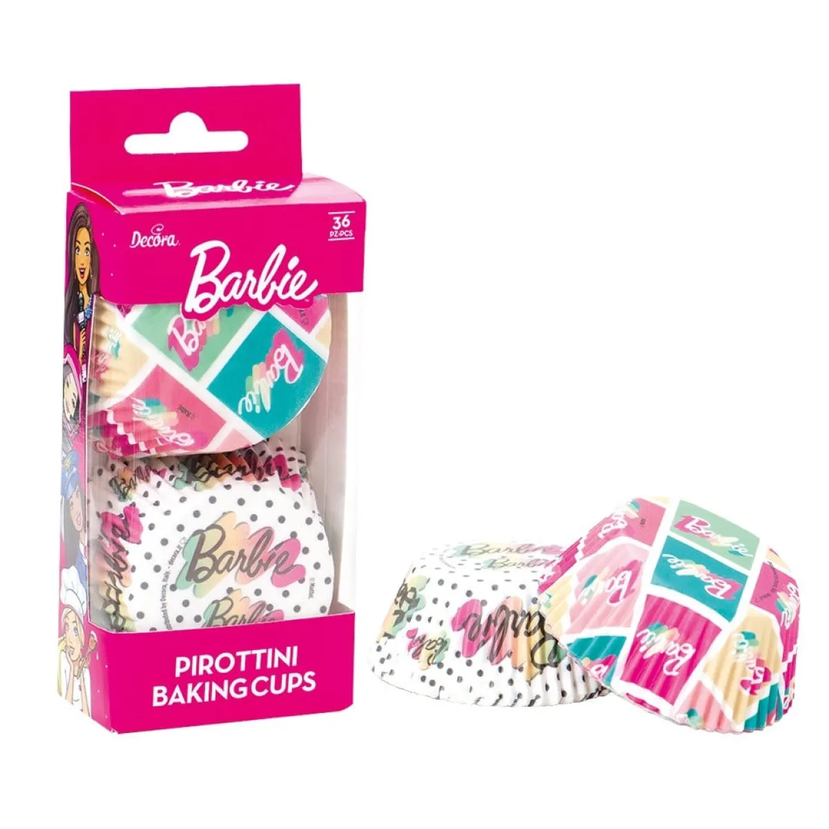 Decora Cupcake Vormpjes Barbie #2 Ø50x32(h)mm 36 stuks** Hot