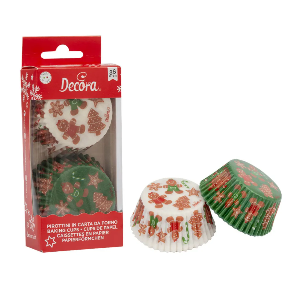 Decora Cupcake Vormpjes Gingerbread Ø50x32(h) mm 36 stuks Outlet