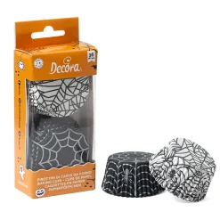 Decora Cupcake Vormpjes Halloween Spinnenweb Ø50x32(h) cm 36 stuks