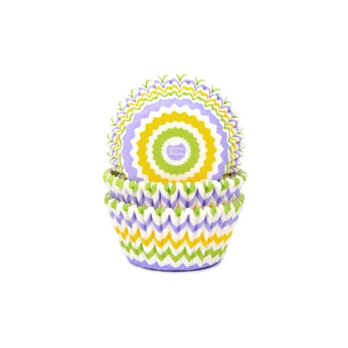 House of Marie Cupcake Vormpjes HoM Chevron Lente 50x33mm. 50st. Clearance
