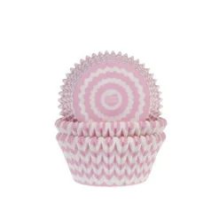 House of Marie Cupcake Vormpjes HoM Chevron Roze 50x33mm. 50st.** Clearance