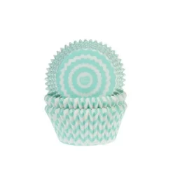 House of Marie Cupcake Vormpjes HoM Chevron Mint Groen 50x33mm. 50st.** Discount