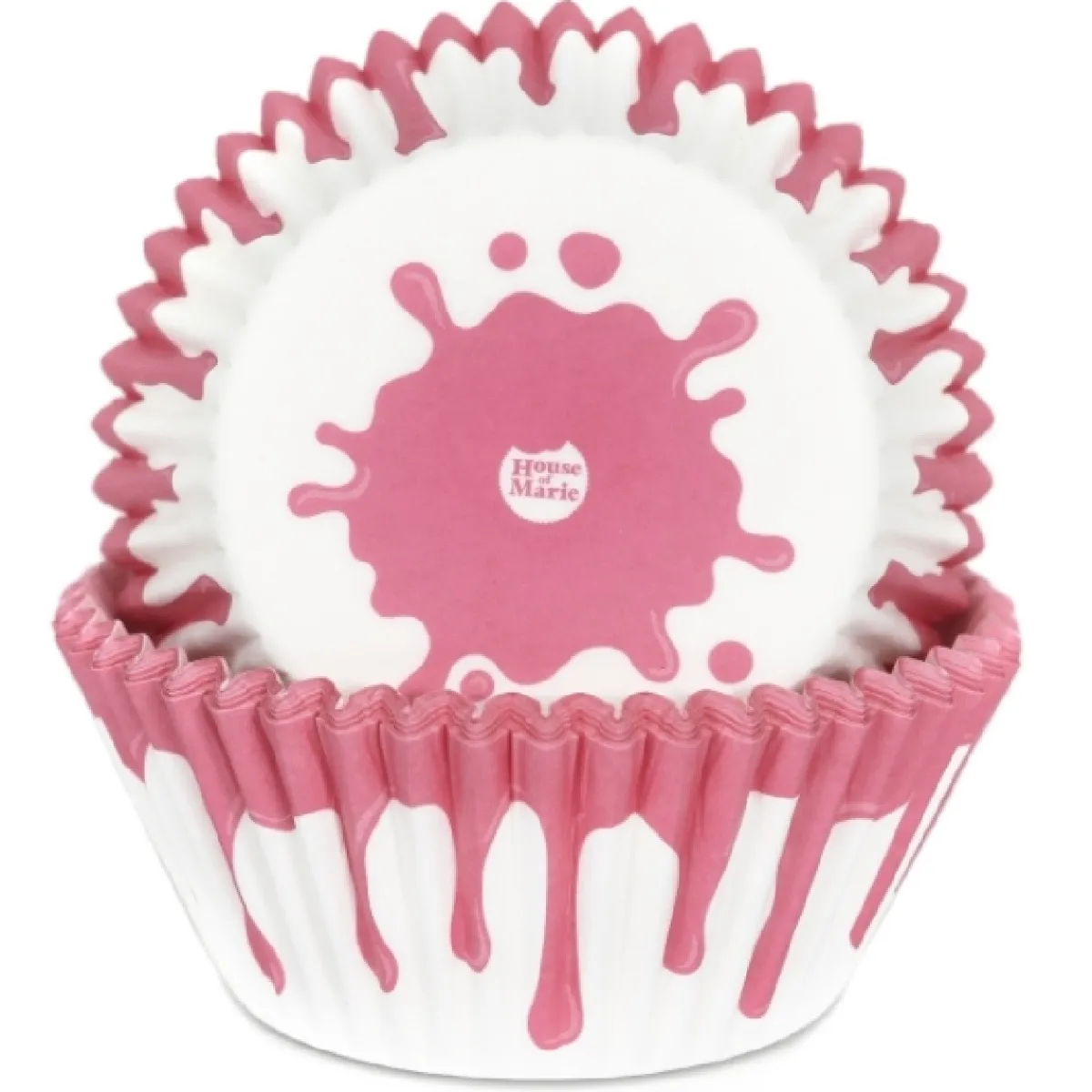 House of Marie Cupcake Vormpjes HoM Drip Roze 50x33mm. 50st. Outlet