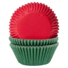 House of Marie Cupcake Vormpjes HoM Effen Kerst Mix 50x33mm. 50st. New